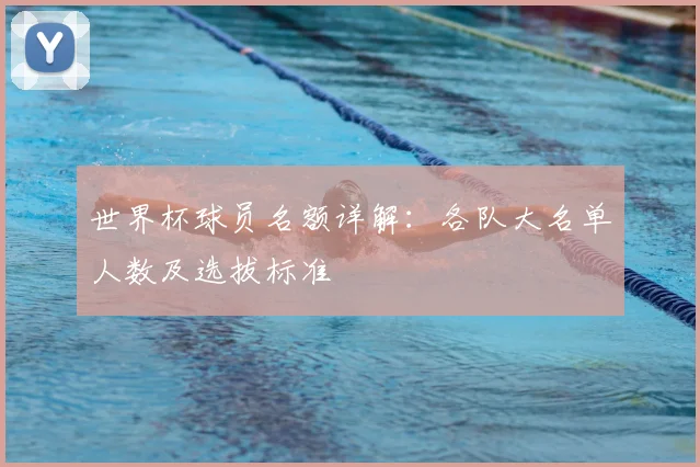 世界杯球员名额详解：各队大名单人数及选拔标准