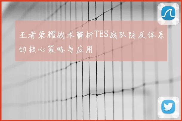 王者荣耀战术解析TES战队防反体系的核心策略与应用